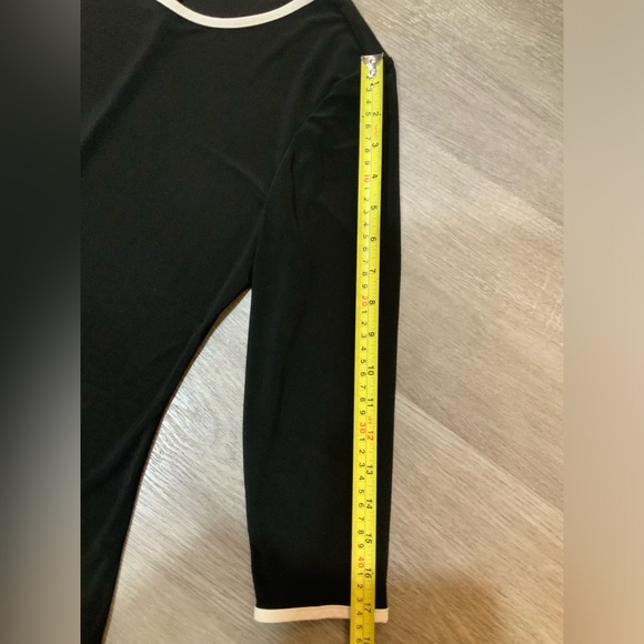 Tiana B. Size Small Soft and Comfortable Black Dress with piping - never worn! - Picture 4 of 5